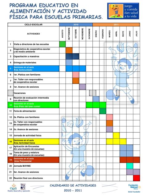 Calendario de actividades 